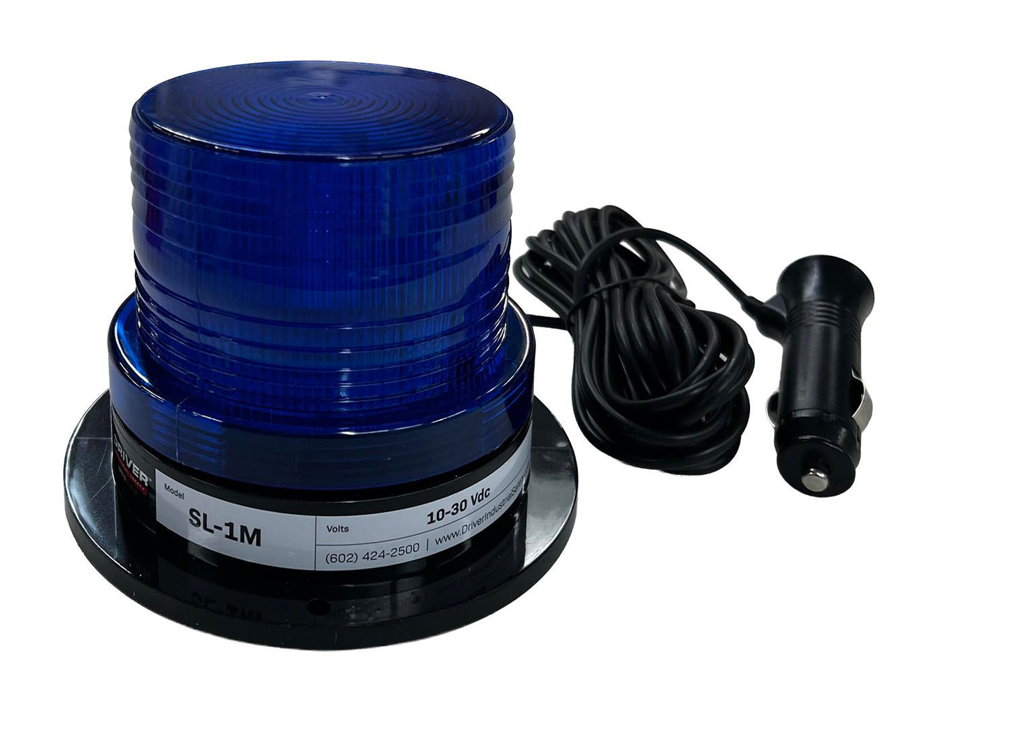Driver Industrial Essentials Economy Beacon Strobe with Flash Pattern, Combination Magnet & Permanent Base, 15' Power Co