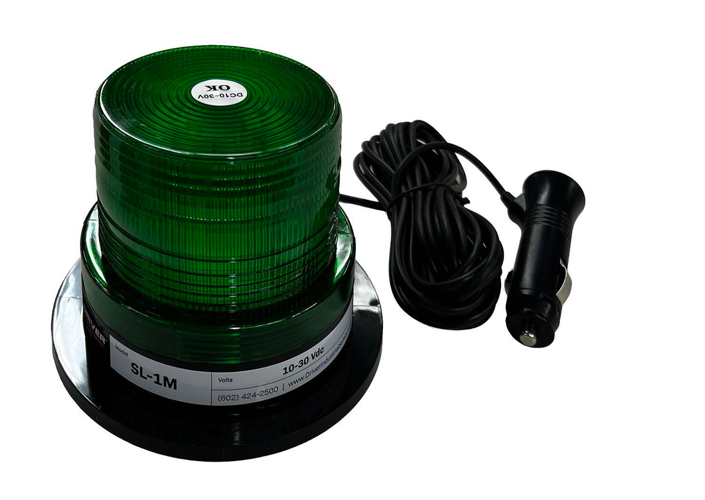 Driver Industrial Essentials Economy Beacon Strobe with Flash Pattern, Combination Magnet & Permanent Base, 15' Power Co
