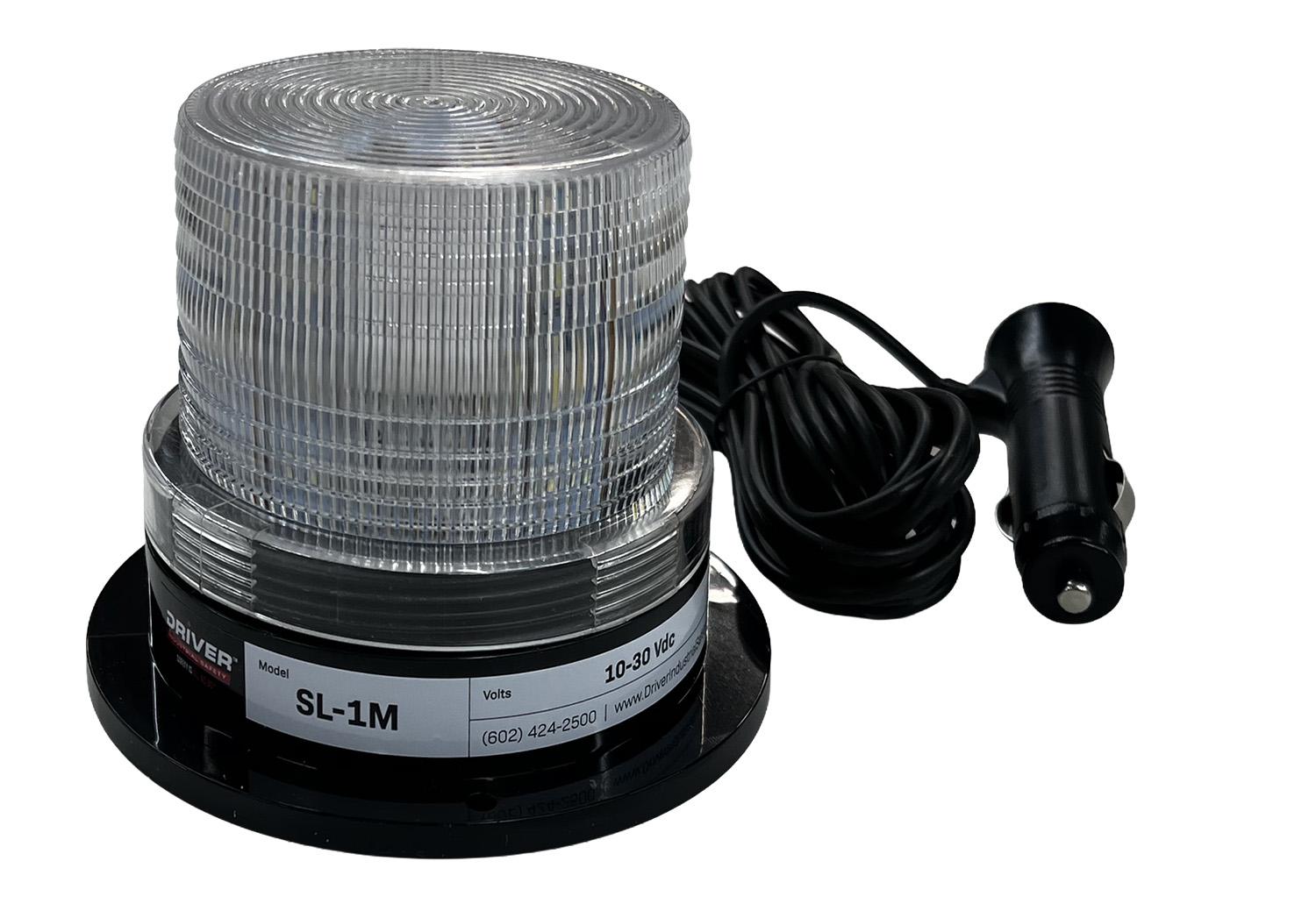 Driver Industrial Essentials Economy Beacon Strobe with Flash Pattern, Combination Magnet & Permanent Base, 15' Power Co