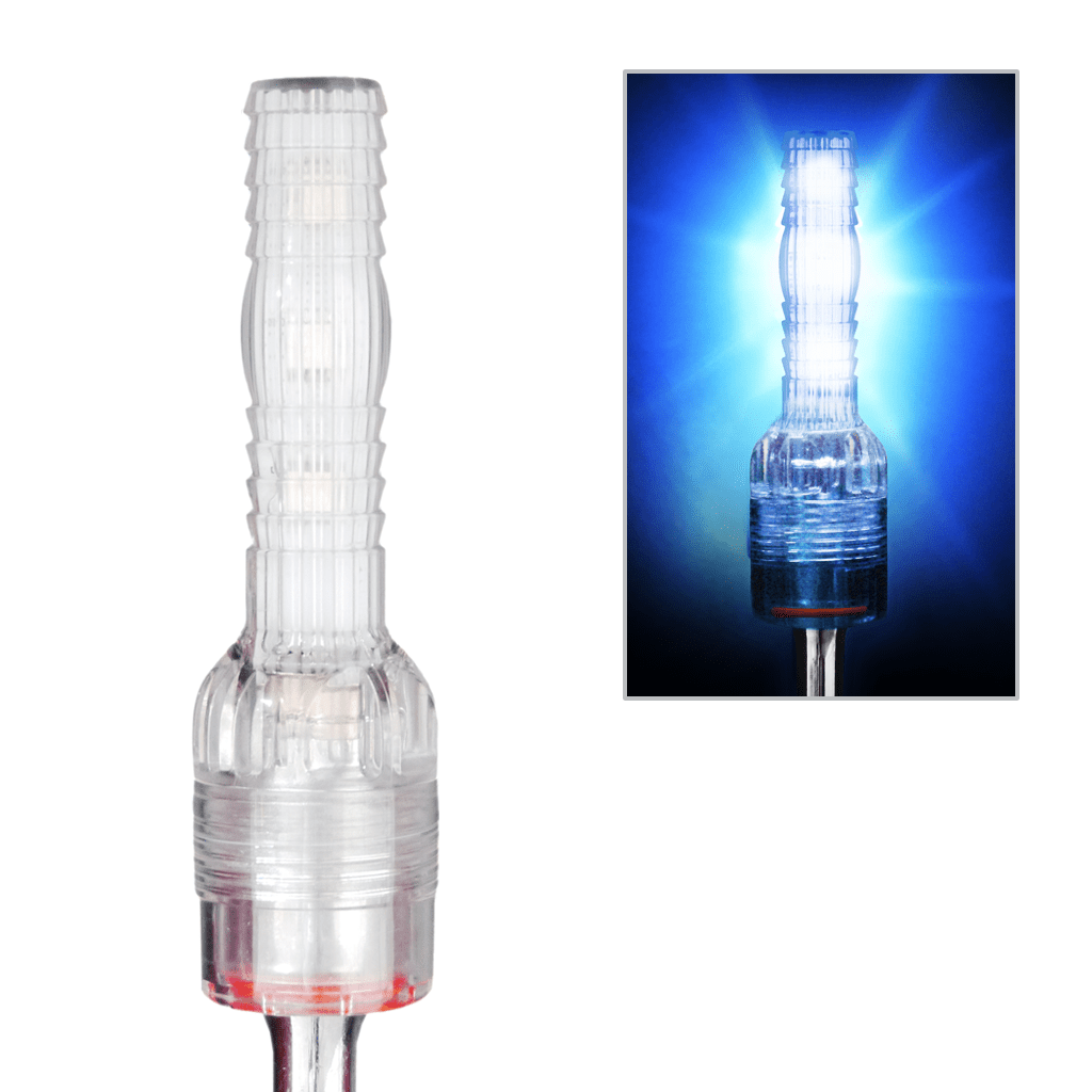 SafetyWhips Bright Constant Blue LED Whip Light with a Locking Base