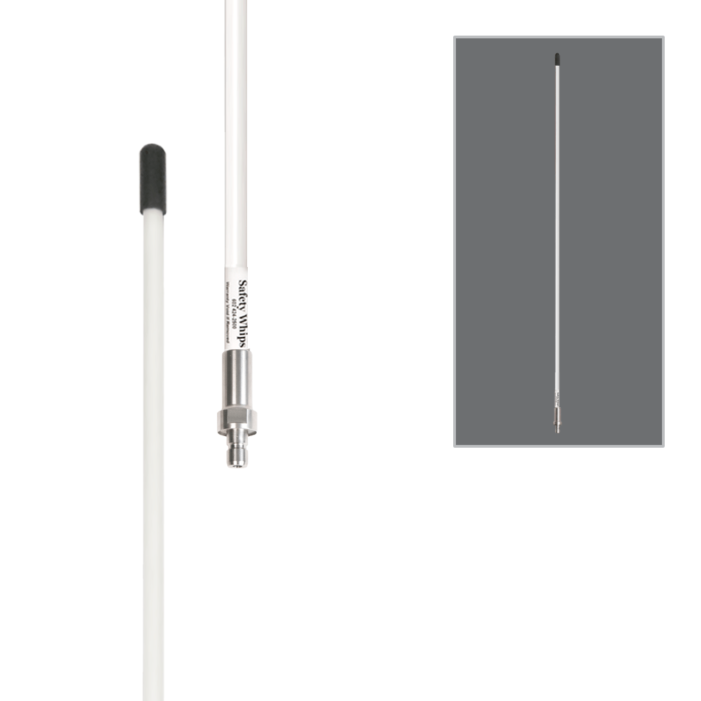 SafetyWhips 3', 1 Piece, Non-powered, Quick Disconnect, Heavy Duty Whip