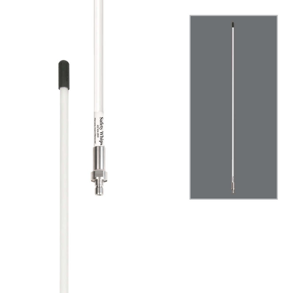 SafetyWhips 4', 1 Piece, Non-powered, Quick Disconnect, Heavy Duty Whip