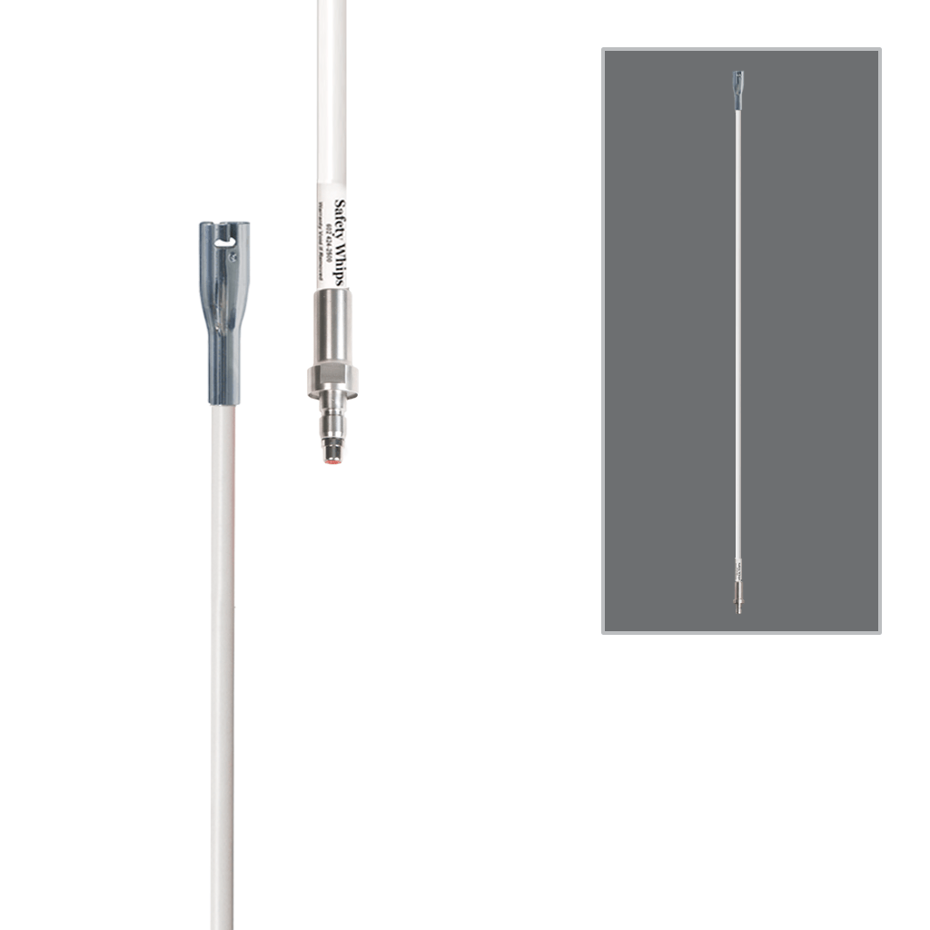 SafetyWhips 4', 1 Piece, Powered, Quick Disconnect, Heavy Duty Whip