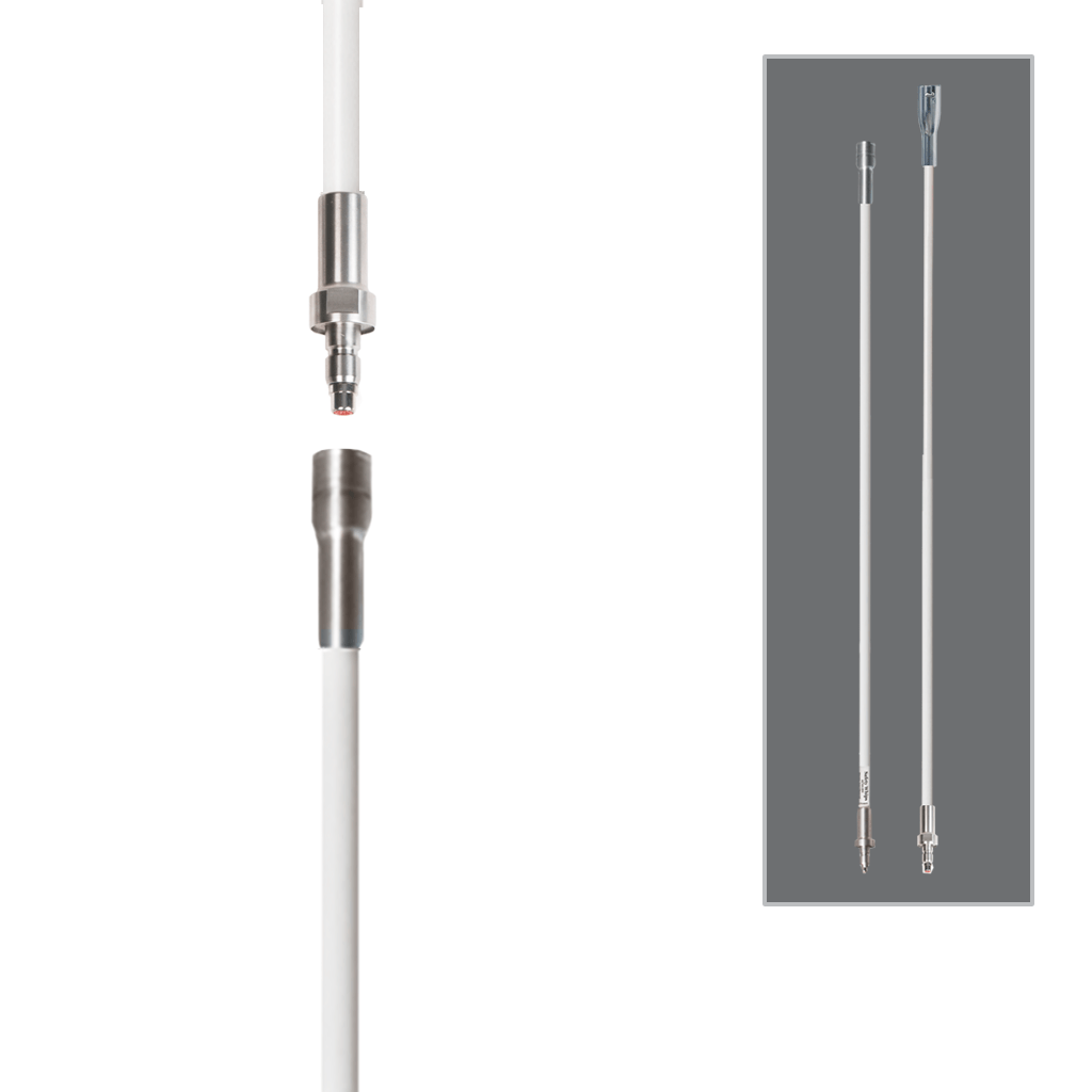 SafetyWhips 5', 2 Piece (Breakdown), Powered, Quick Disconnect, Heavy Duty Whip