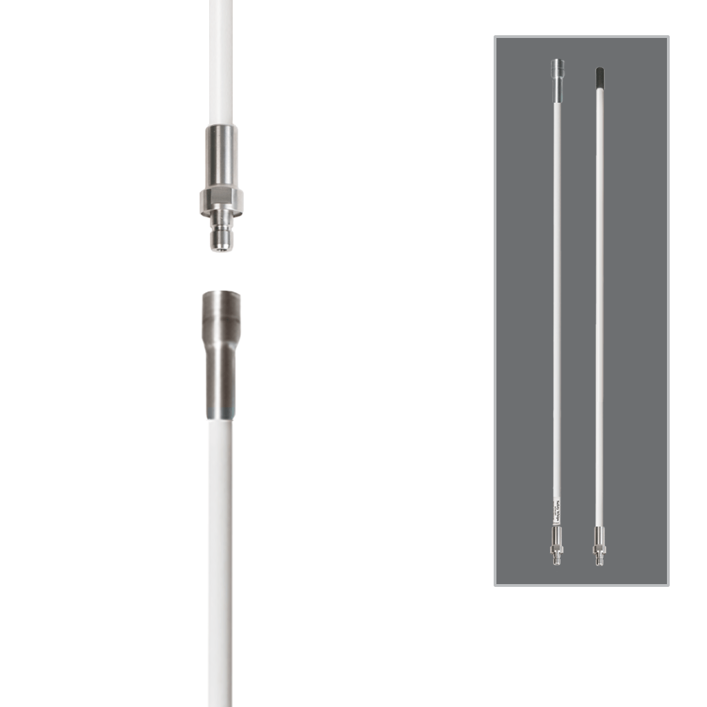 SafetyWhips 5', 2 Piece (Breakdown), Non-powered, Quick Disconnect, Heavy Duty Whip