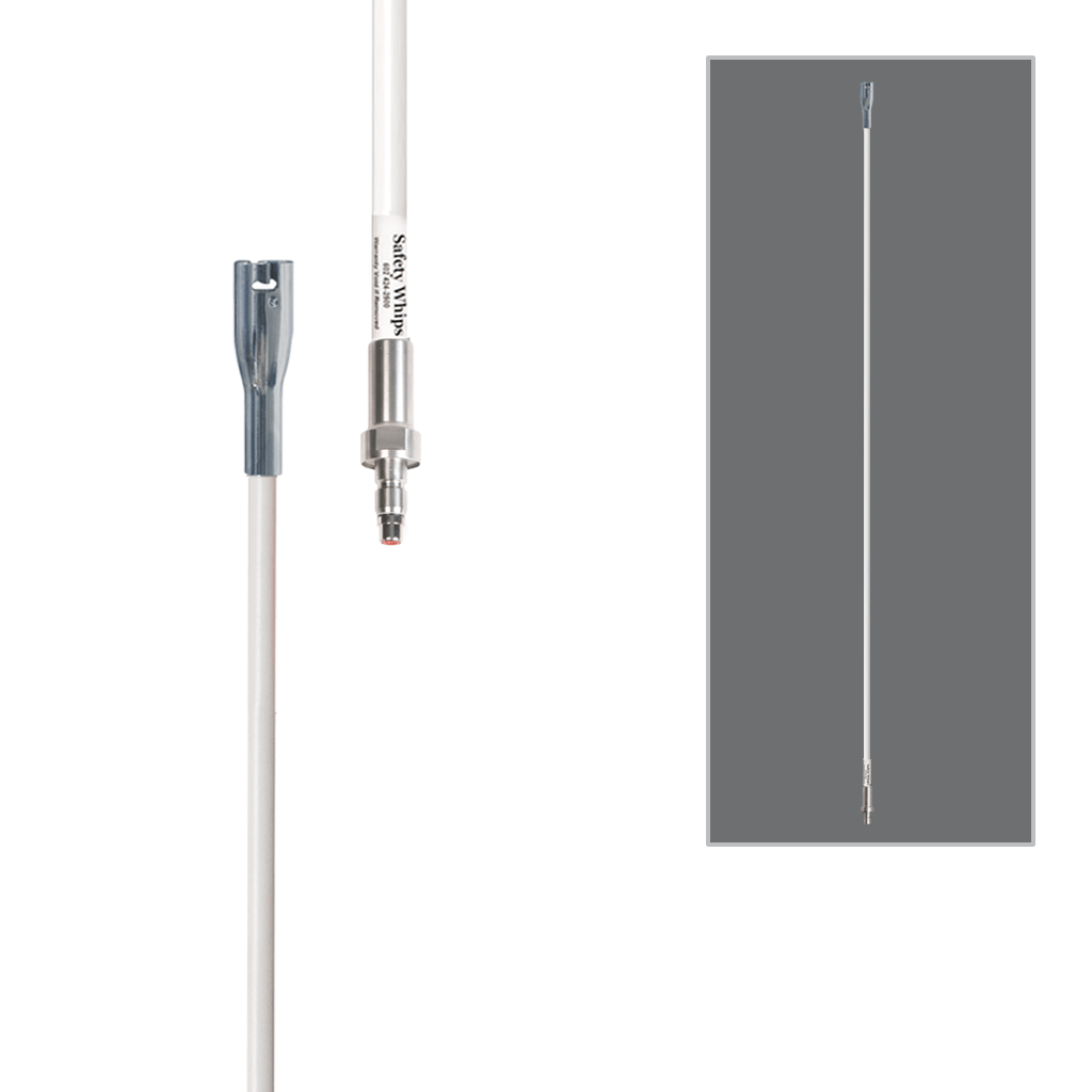 SafetyWhips 7', 1 Piece, Powered, Quick Disconnect, Heavy Duty Whip