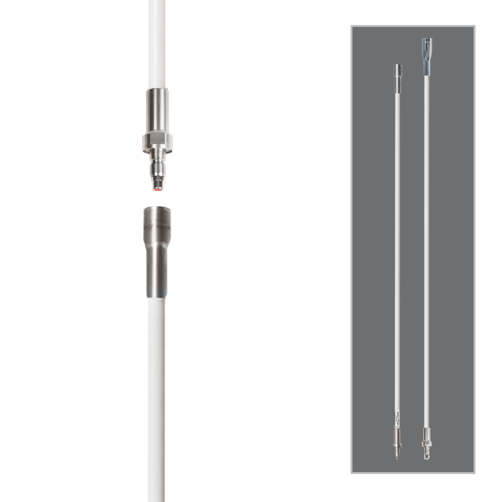SafetyWhips 8', 2 Piece (Breakdown), Powered, Quick Disconnect, Heavy Duty Whip