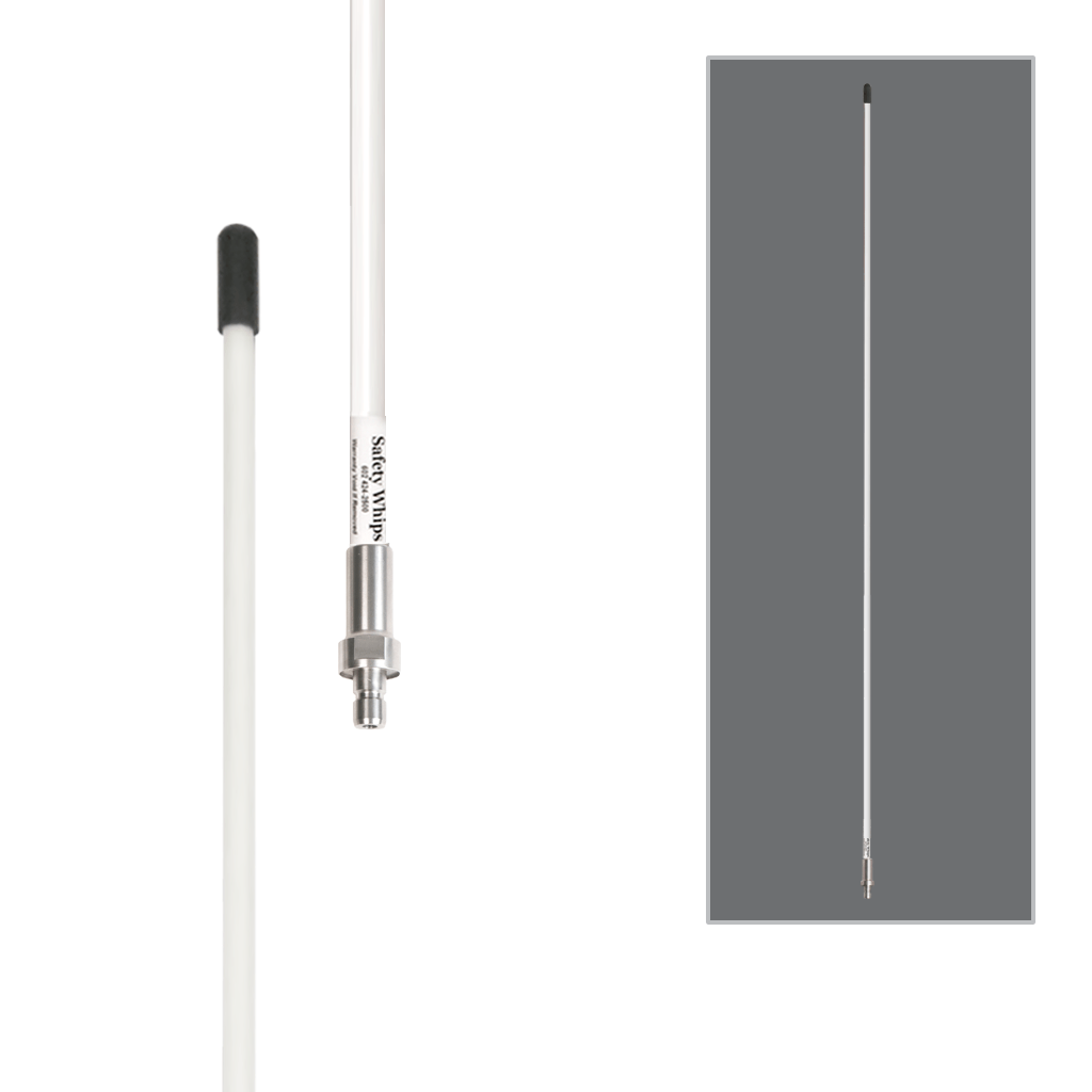 SafetyWhips 9', 1 Piece, Non-powered, Quick Disconnect, Heavy Duty Whip