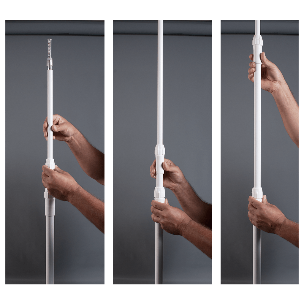 SafetyWhips 15', Powered, Heavy Duty Telescoping Whip with Orange Flag