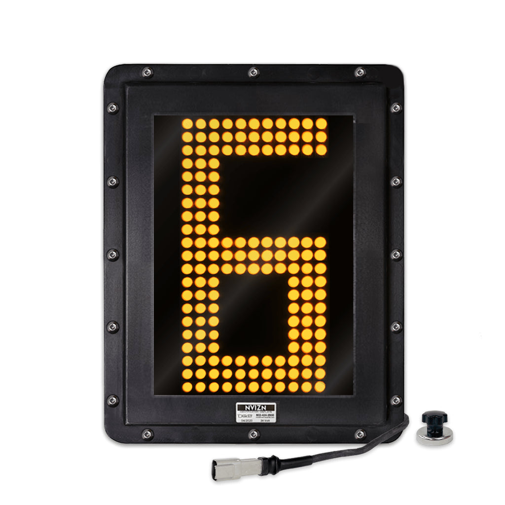 NVIZN 1 Character 12" Amber Programmable Vehicle ID Display