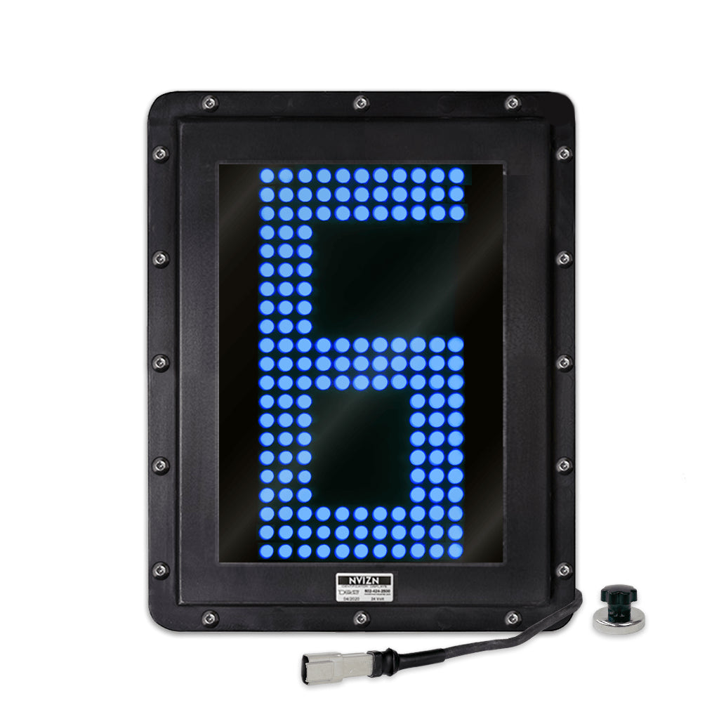NVIZN 1 Character 12" Blue Programmable Vehicle ID Display