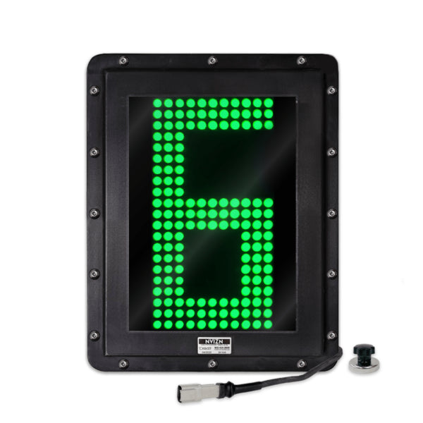 NVIZN 1 Character 12" Green Programmable Vehicle ID Display