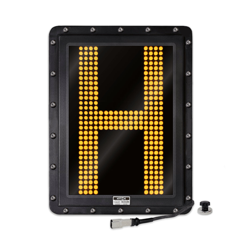 NVIZN 1 Character 18" Amber Programmable Vehicle ID Display