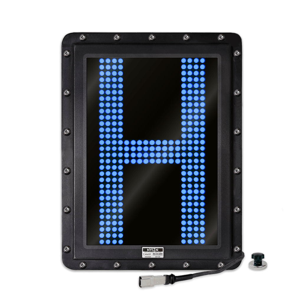 NVIZN 1 Character 18" Blue Programmable Vehicle ID Display