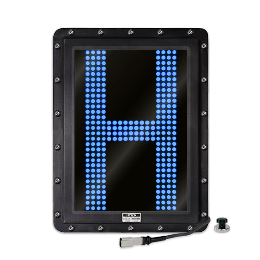 NVIZN 1 Character 18" Blue Programmable Vehicle ID Display