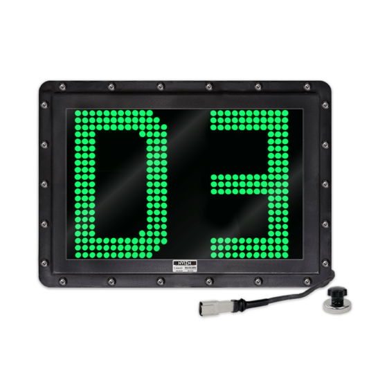 NVIZN 2 Character 12" Green Programmable Vehicle ID Display