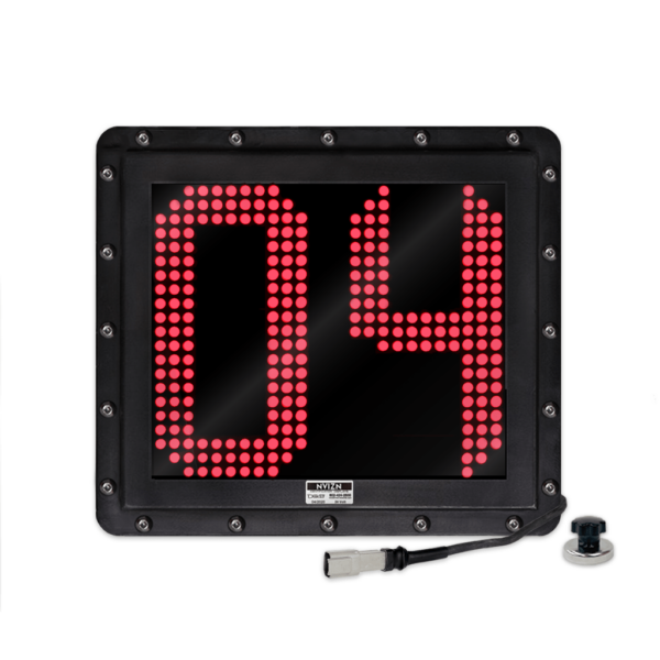 NVIZN 2 Digit Numeric 12" Red Programmable Vehicle ID Display with Communication Option