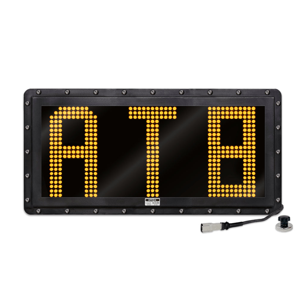 NVIZN 3 Character 12" Amber Programmable Vehicle ID Display