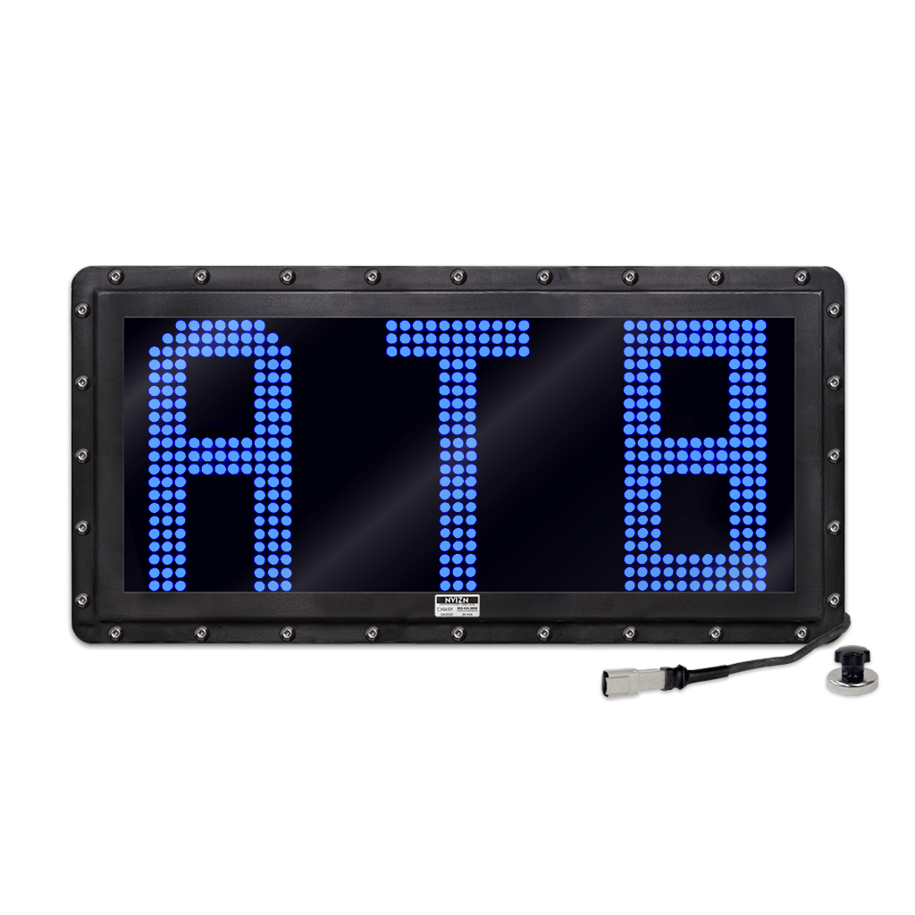 NVIZN 3 Character 12" Blue Programmable Vehicle ID Display