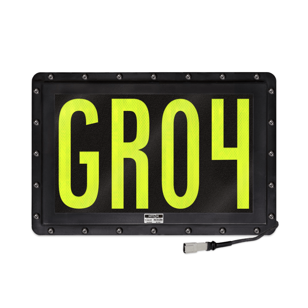 NVIZN 3 Sided, 3 Digit Numeric 12" Backlit Vehicle ID Display