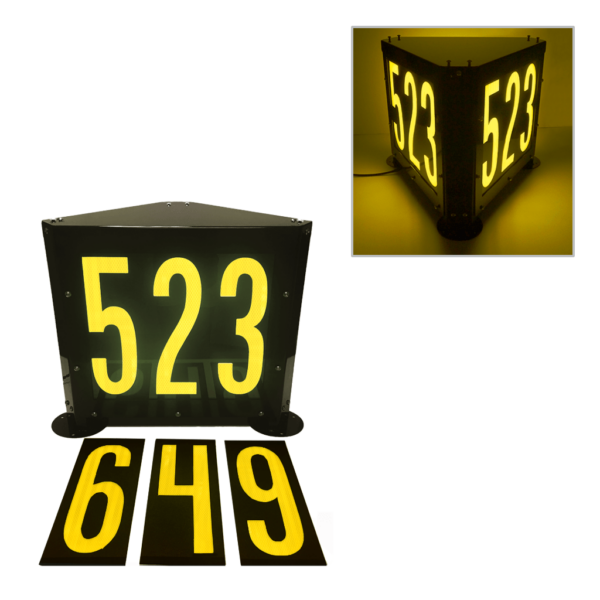 NVIZN 3 Sided, 3 Digit Numeric 16" Backlit Vehicle ID Display