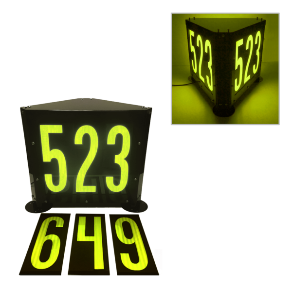 NVIZN 3 Sided, 3 Digit Changeable Numeric 16" Backlit Vehicle ID Display