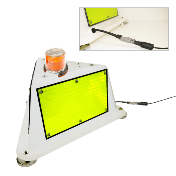 NVIZN 3 Sided Heavy Duty Plastic Vehicle ID with Amber Strobe