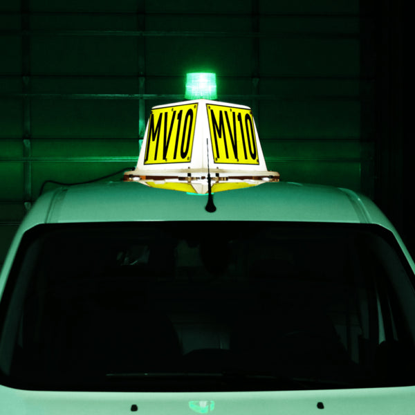 NVIZN 3 Sided Heavy Duty Plastic Vehicle ID with Green Strobe