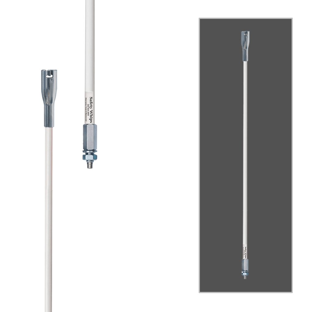 SafetyWhips 2', 1 Piece, Powered, Threaded, Heavy Duty Whip