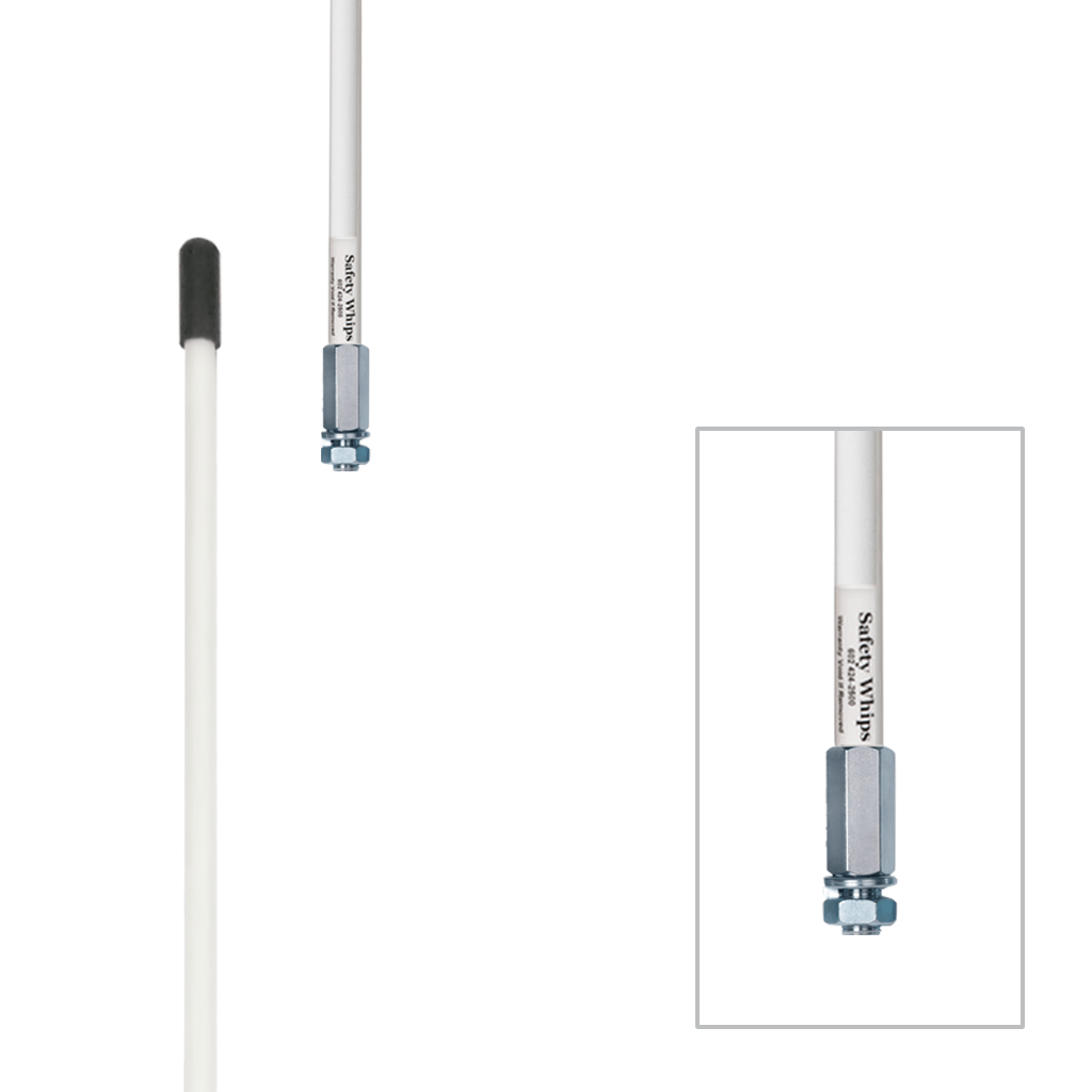 SafetyWhips 4', 1 Piece, Non-Powered, Threaded, Heavy Duty Whip