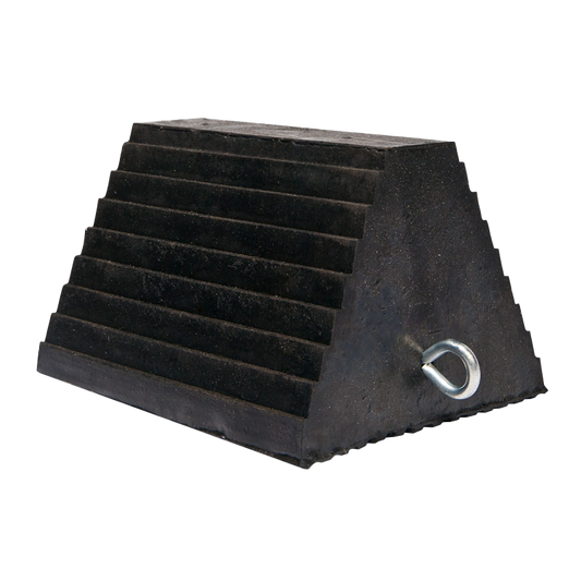 TORO Rubber Wheel Chock - with Eyebolt - General Use (Roped Set)